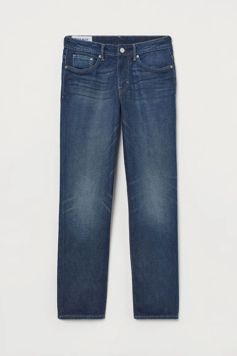 Jeans Regular Blu Denim Scuro