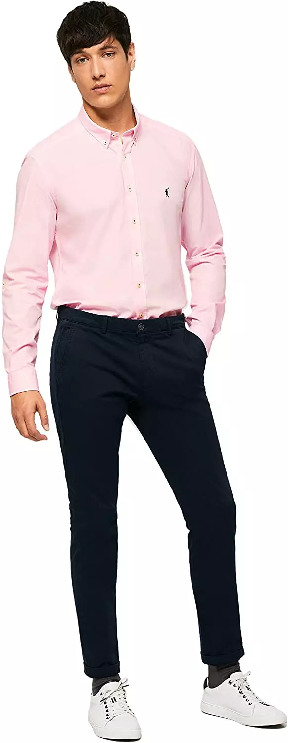 Camicia Rosa Pantaloncini Corti Stile Estivo